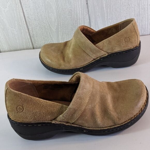 Born Women's Toby Duo Suede Leather Clogs EUC SZ 8M - Picture 3 of 8